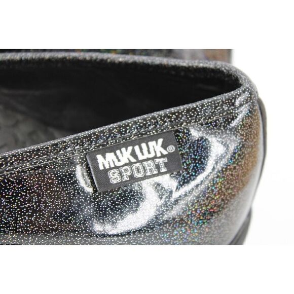 Muk Luks Sport Shoes sz 7 Slip On Black Sparkle glitter WPL6134 - Picture 9 of 10